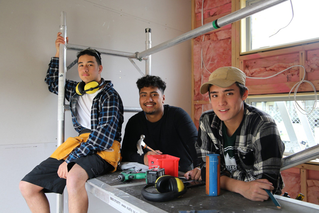 Students of the BOP Futures Academy - Building Industry Training